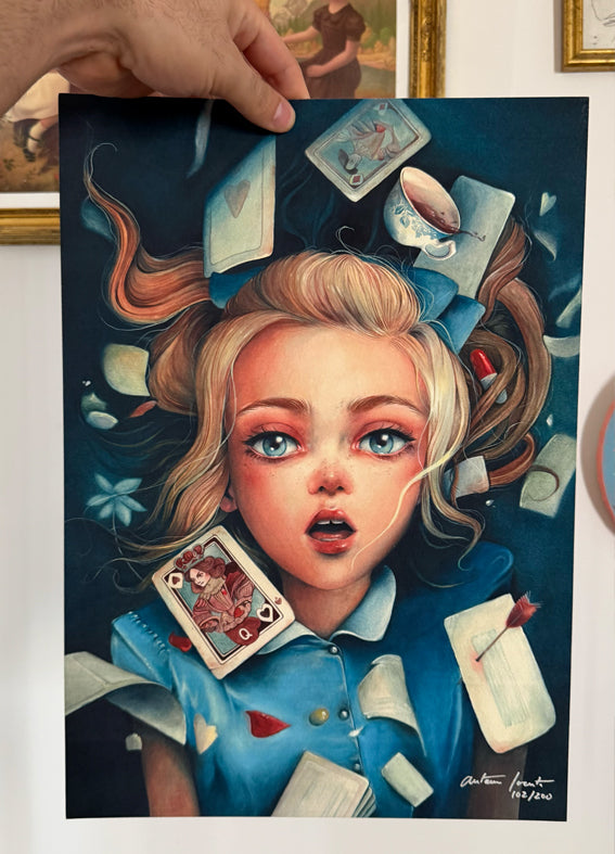 Print Alicia entre cartas