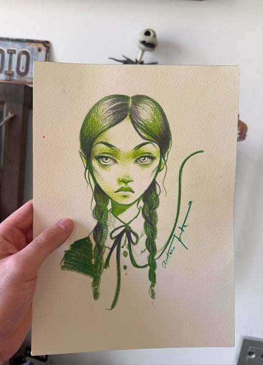 Boceto original Miércoles Addams