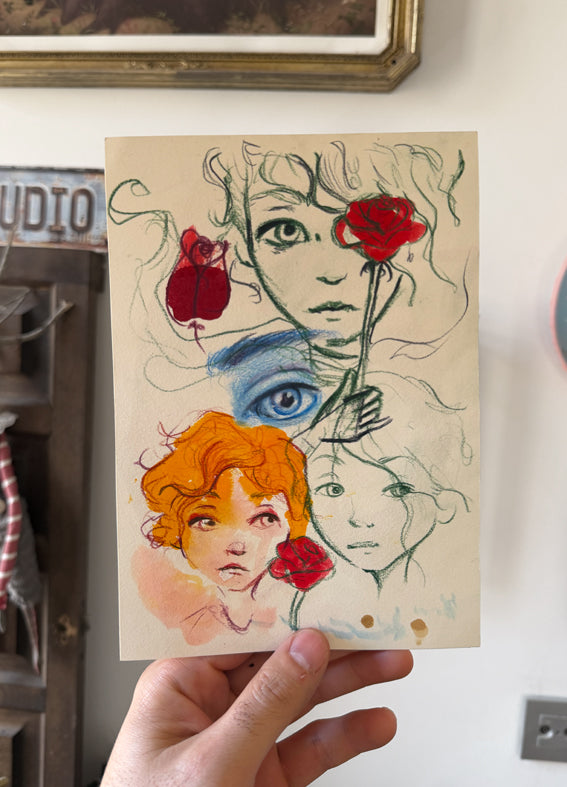 Boceto original doble cara